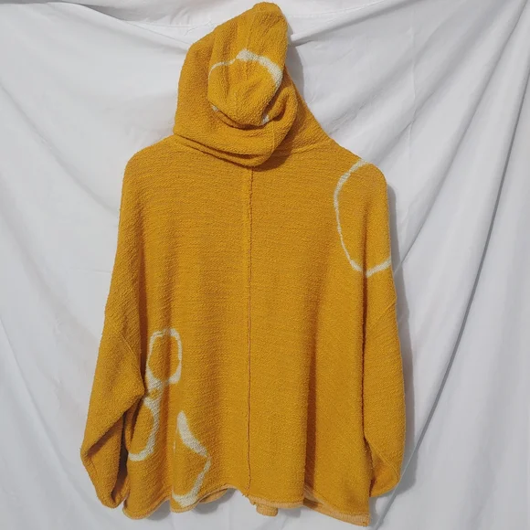 Great Cond. We The Free Mustard Knit Cardigan/Button Up Soft Hoodie Women's M - Picture 5 of 8